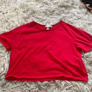Red Cropped Tee